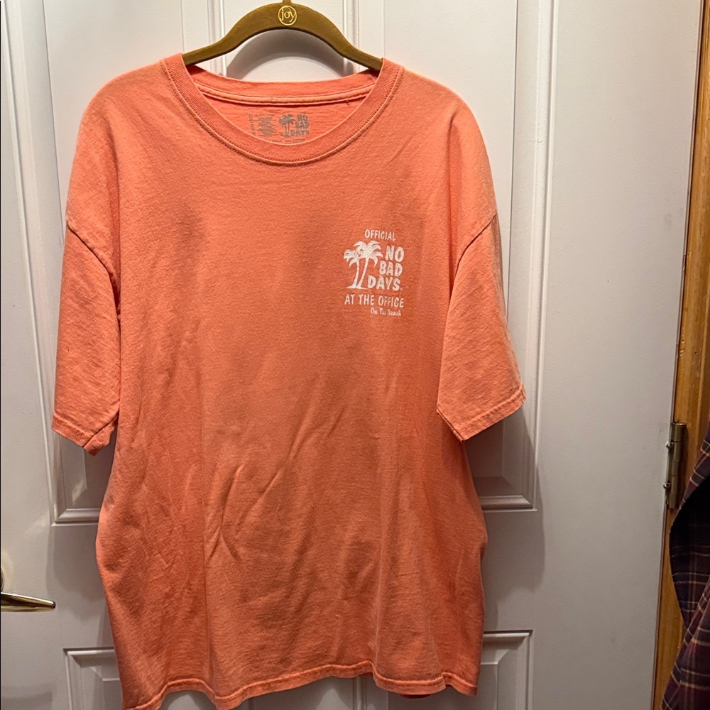 No Bad Days Coral Short Sleeve Tee